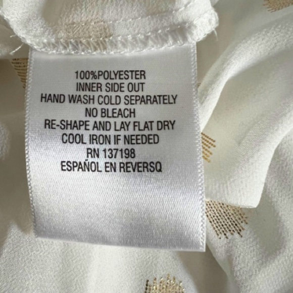 Medium - EUC - Palette - Sheer White with Gold Polka Dots - Picture 8 of 11